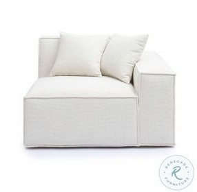 Mindy Cream Chenille Basketweave RAF Corner Chair