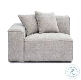 Mindy Taupe Chenille Basketweave LAF Corner Chair