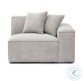 Mindy Taupe Chenille Basketweave RAF Corner Chair