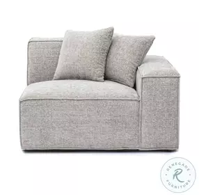 Mindy Taupe Chenille Basketweave RAF Corner Chair