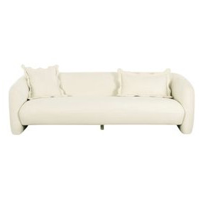 Lou Cream Performance Fabric 91" Sofa