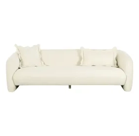 Lou Cream Performance Fabric 91" Sofa