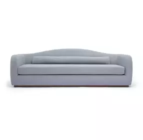 Camille Baby Blue Performance Velvet Upholstered 99" Sofa