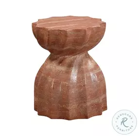 Turin Red Faux Sandstone Stool