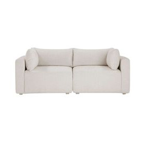 Hangover Cream Outdoor Modular 81" Loveseat
