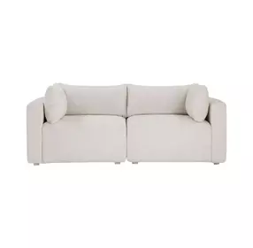 Hangover Cream Outdoor Modular 81" Loveseat
