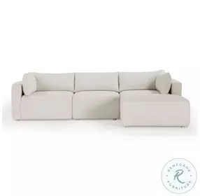 Hangover Cream Outdoor 114" Modular Sectional