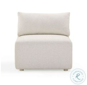 Hangover Cream Modular Outdoor Armless Chair