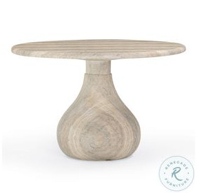 Smooch Faux Travertine 47" Outdoor Round Dining Table