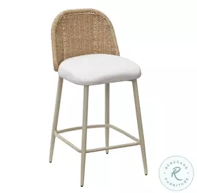 Alexa Cream Outdoor Counter Height Stool
