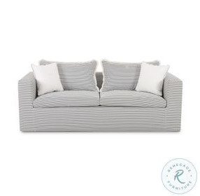 Salty Black Striped Outdoor Sofa