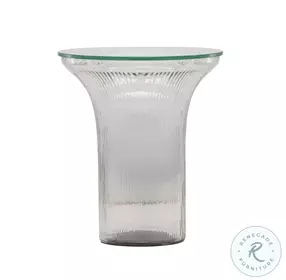 Cassandra Clear Glass Flared Side Table