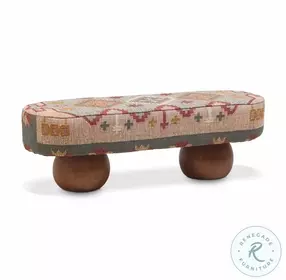 Rizi Textured Wool Upholstered Bench