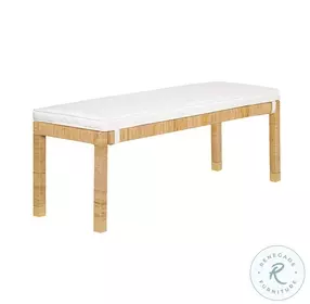 Amara Natural Woven Rattan Bench