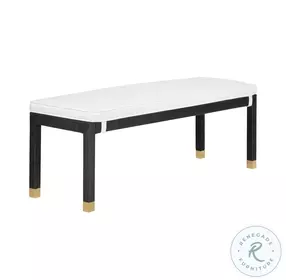 Amara Charcoal Woven Rattan Bench