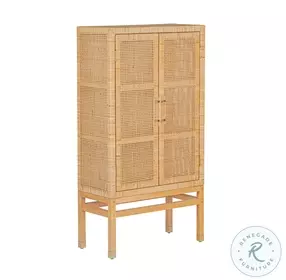 Amara Natural Woven Rattan Bar Cabinet