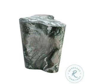 Slab Grey And Blush Faux Marble Tall Side Table