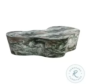 Slab Grey And Blush Faux Marble Coffee Table