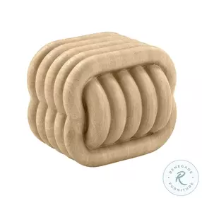 Love Knot Faux Travertine Accent Stool