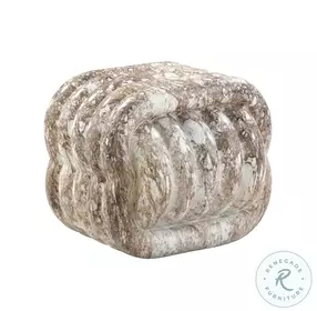 Love Knot Gray Faux Marble Accent Stool