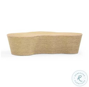 Slab Natural Seagrass Free Form Coffee Table