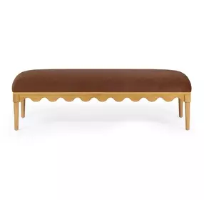 Oodle Bronze Performance Fabric Upholstered Bed Bench
