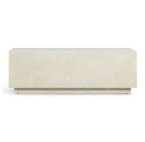 Romy Cream Travertine Rectangular Coffee Table