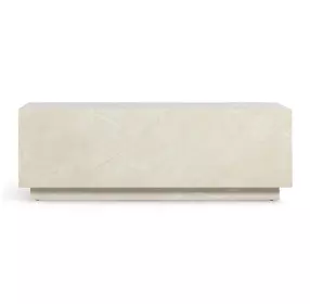 Romy Cream Travertine Rectangular Coffee Table