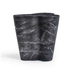 Slab Black Marble Free Form Outdoor Concrete Top Side Table