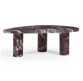 Libby Red Levanto Triangular Outdoor Concrete Top Coffee Table