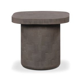 Suraya Dark Umber Square Outdoor Concrete Top Side Table