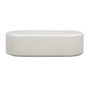 Suraya Ivory Oval Outdoor Concrete Top Coffee Table