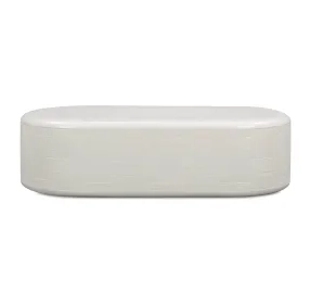 Suraya Ivory Oval Outdoor Concrete Top Coffee Table