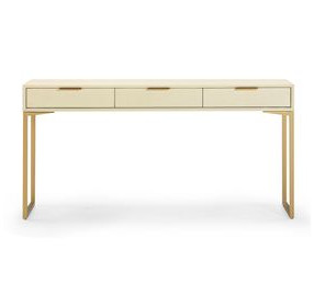 Pesce Cream Rectangular Console Table