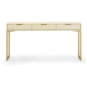 Pesce Cream Rectangular Console Table