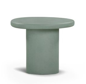 Jade Green Free Form Outdoor Concrete Top Side Table