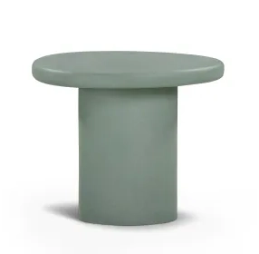 Jade Green Free Form Outdoor Concrete Top Side Table