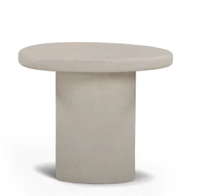 Jade Cream Free Form Outdoor Concrete Top Side Table