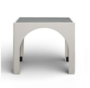 Tomlin Cream Performance Fabric 35" Square Game Table