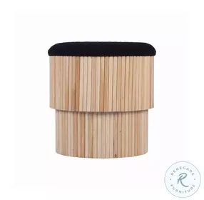 Sagano Black Tiered Storage Ottoman