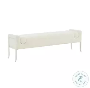 Ines Cream Boucle Bench