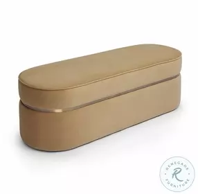 Pomp Honey Velvet Bench