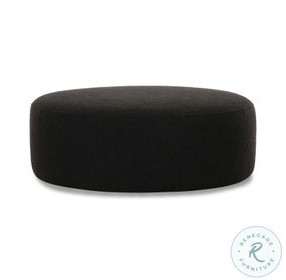 Broohah Black Boucle Square Ottoman