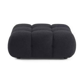 Calliope Black Square Modular Ottoman