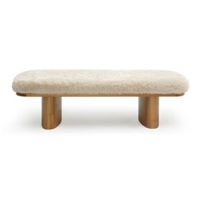 Ollie Natural 57" Large Bench