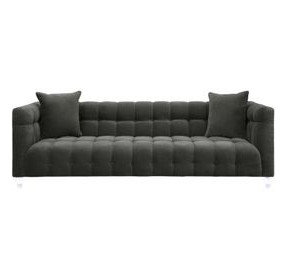 Bea Grey Velvet 91" Sofa