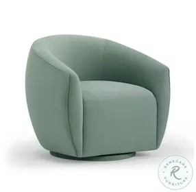 Jordan Sea Blue Velvet Swivel Chair