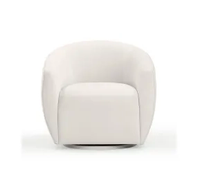 Jordan Cream Velvet Swivel Chair