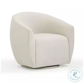 Jordan Cream Velvet Swivel Chair