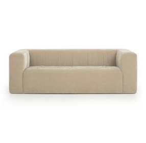 Alder Sand Chenille 89" Upcycled Sofa